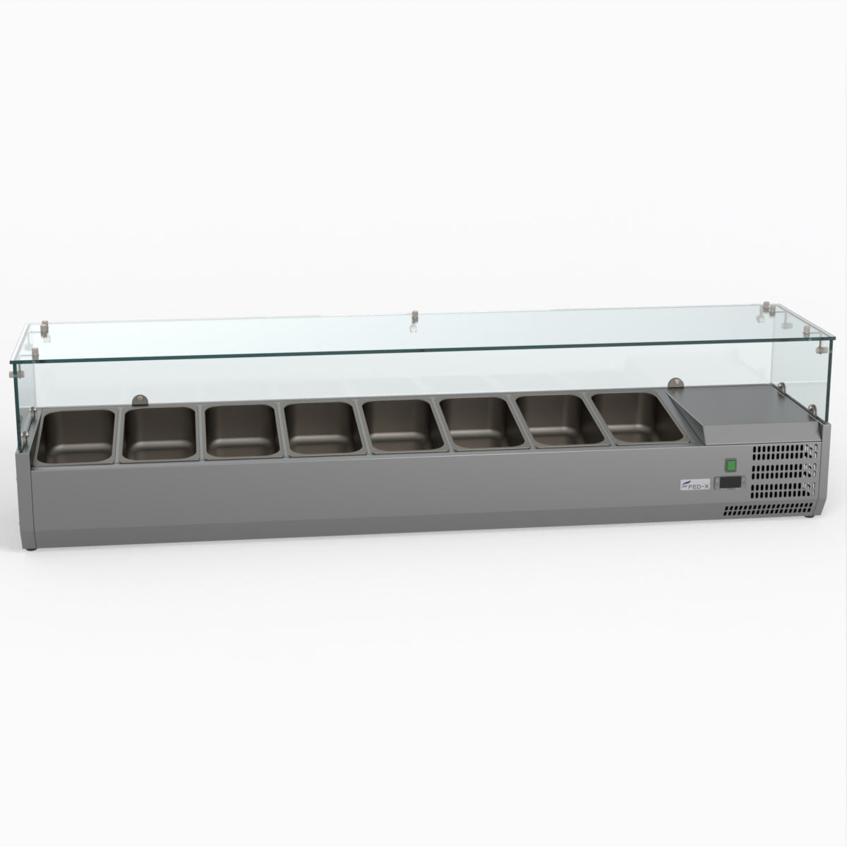 Thermaster Fed-X Flat Glass Salad Bench XVRX1800/380