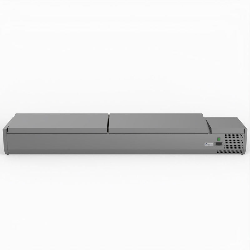 FED-X Salad Bench with Stainless Steel Lids - XVRX2000/380S