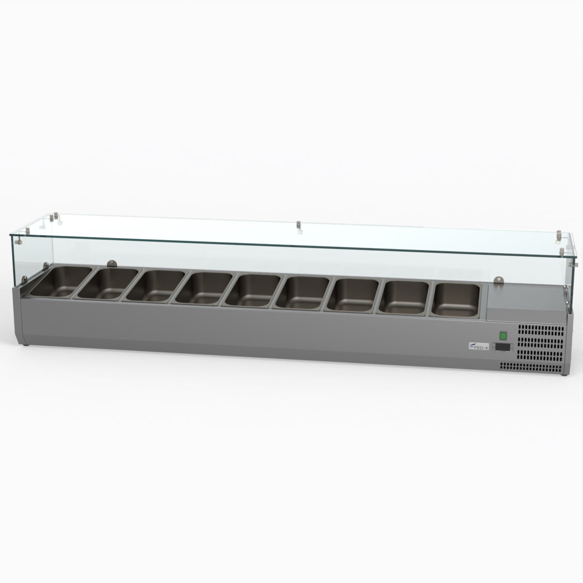Thermaster Fed-X Flat Glass Salad Bench XVRX2000/380