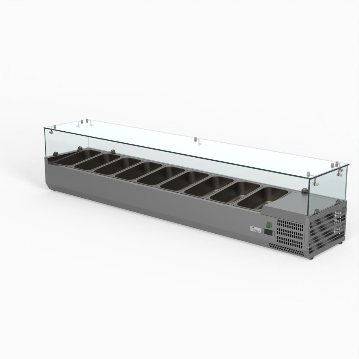 Thermaster Fed-X Flat Glass Salad Bench XVRX2000/380