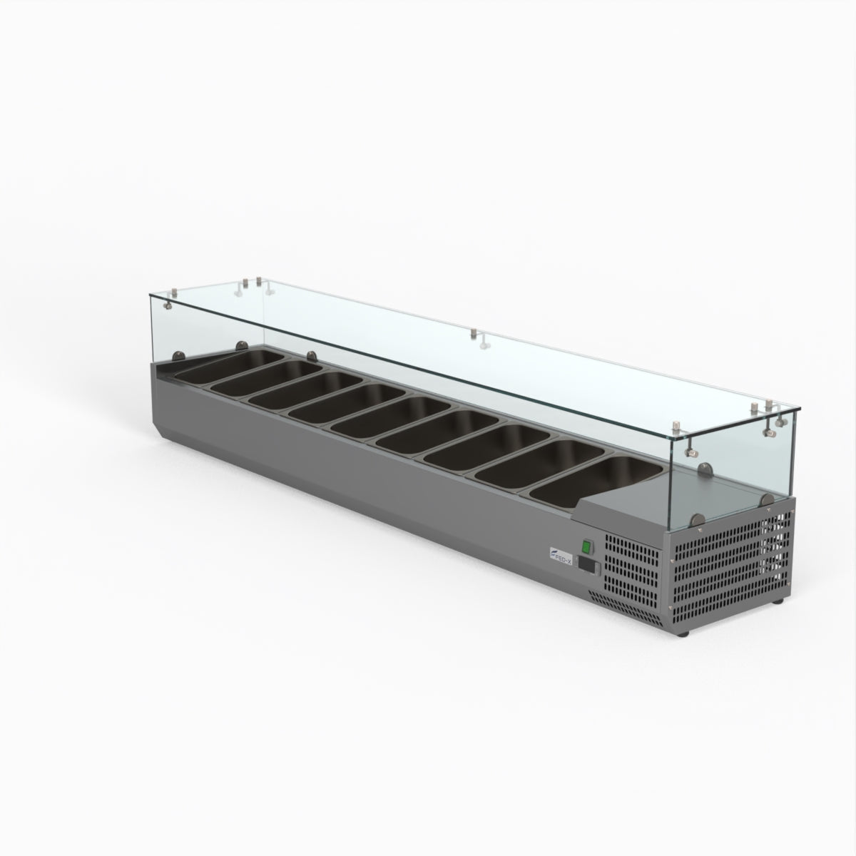 Thermaster Fed-X Flat Glass Salad Bench XVRX2000/380