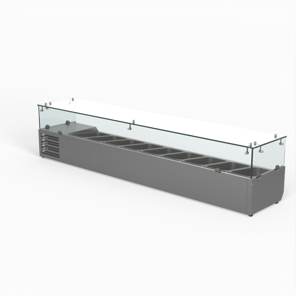 Thermaster Fed-X Flat Glass Salad Bench XVRX2000/380