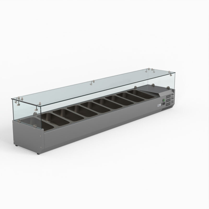 Thermaster Fed-X Flat Glass Salad Bench XVRX2000/380