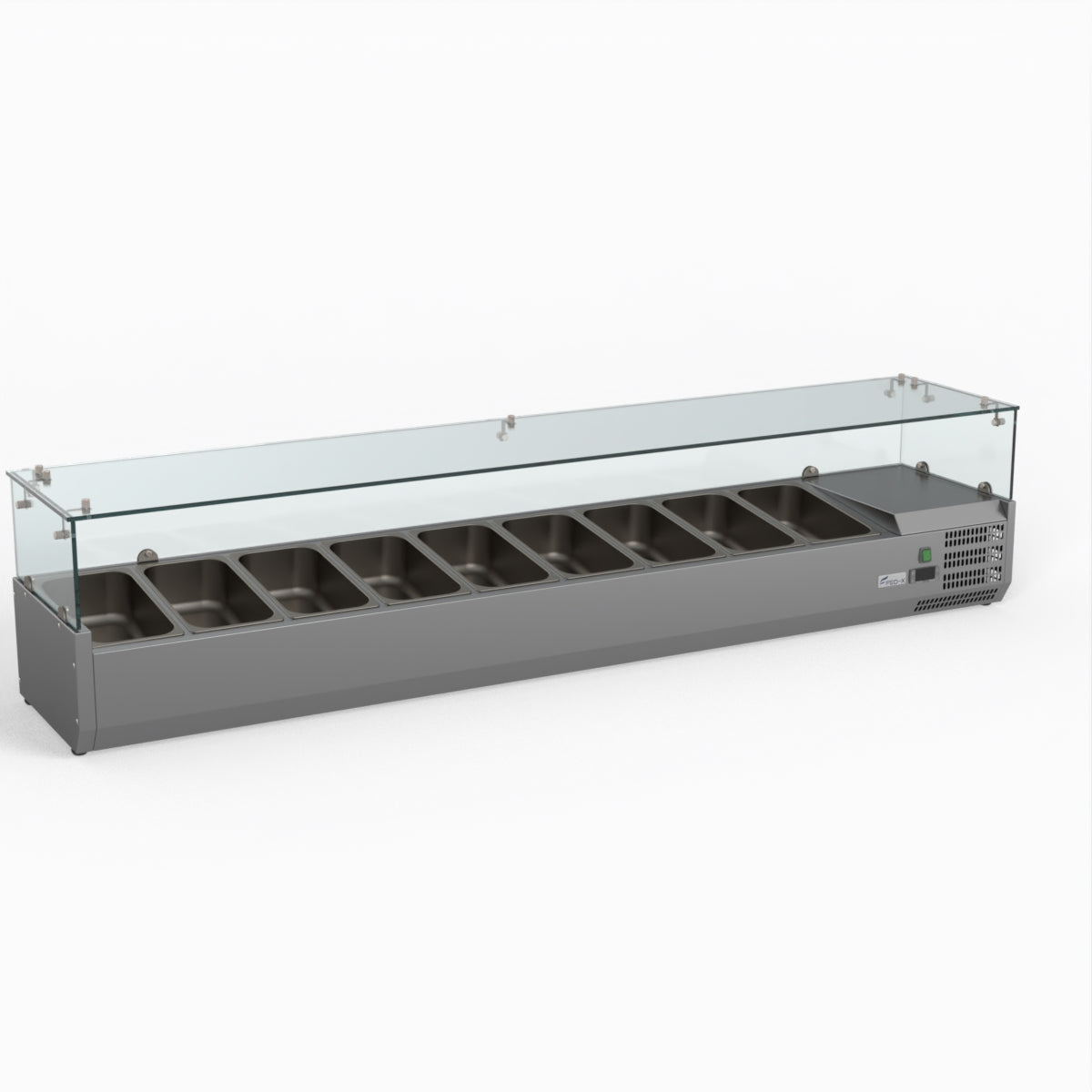 Thermaster Fed-X Flat Glass Salad Bench XVRX2000/380