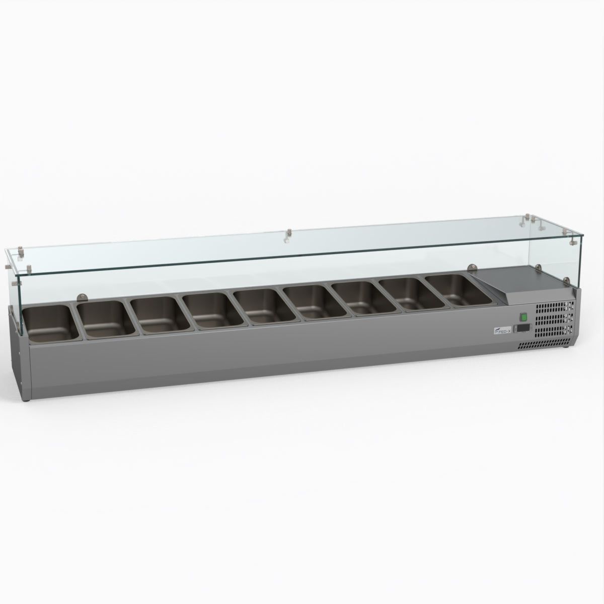 Thermaster Fed-X Flat Glass Salad Bench XVRX2000/380