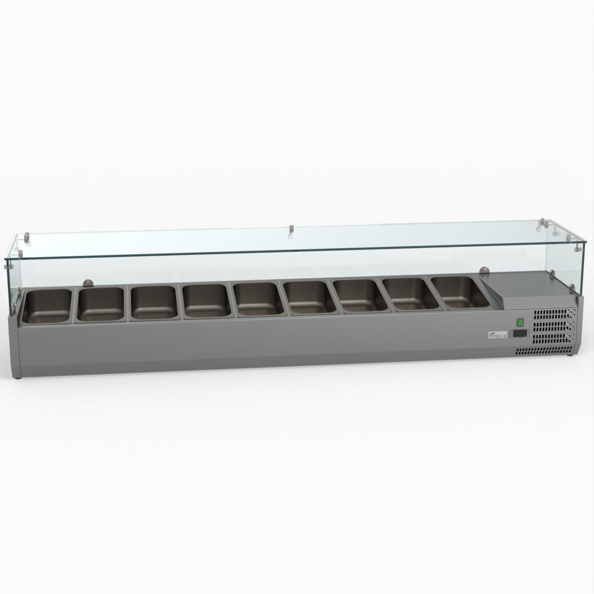 Thermaster Fed-X Flat Glass Salad Bench XVRX2000/380