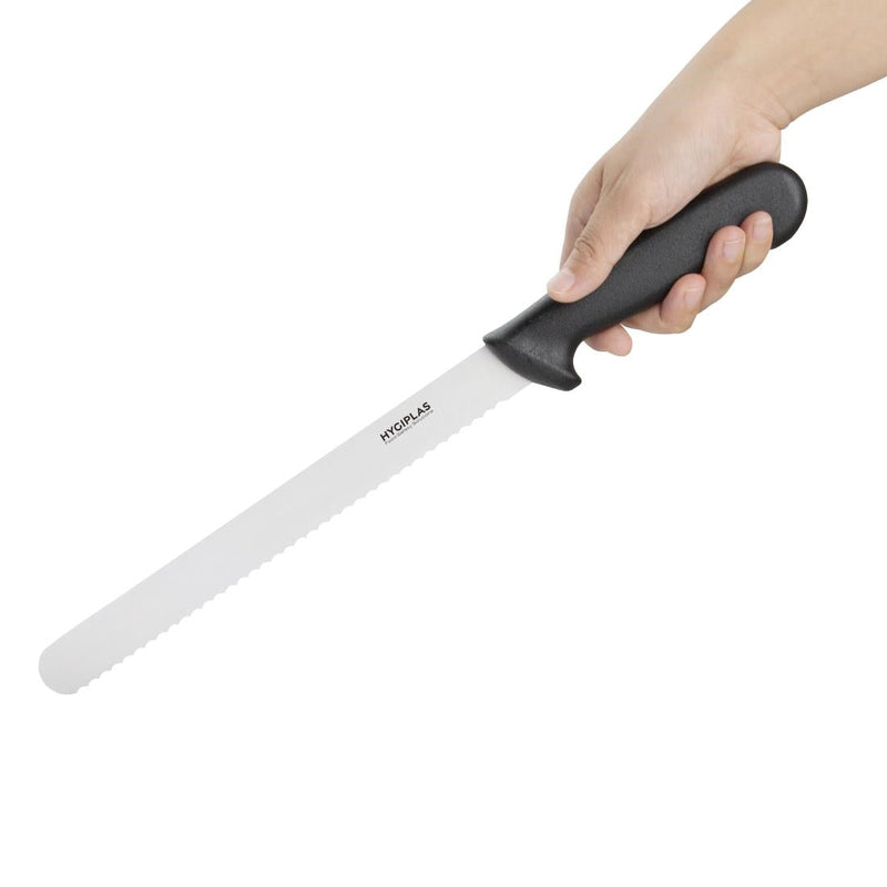 Hygiplas Serrated Slicer Black 255mm C579