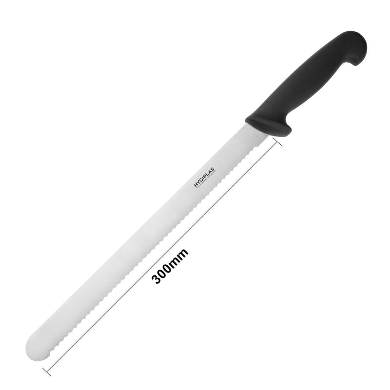 Hygiplas Serrated Slicer Black 305mm C580