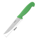 Hygiplas Serrated Vegetable Knife Green 100mm C862