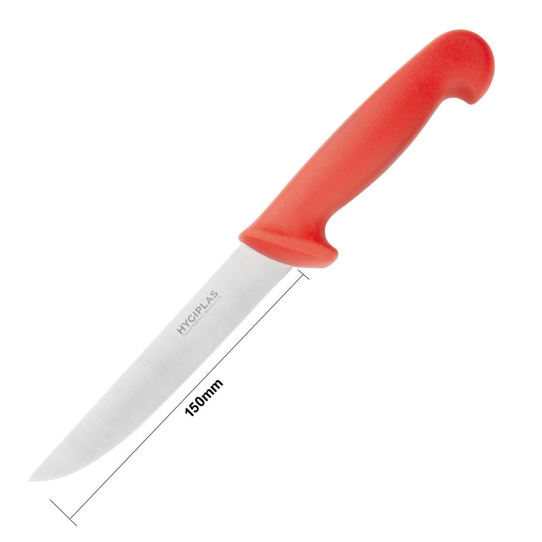 Hygiplas Stiff Blade Boning Knife Red 150mm C890