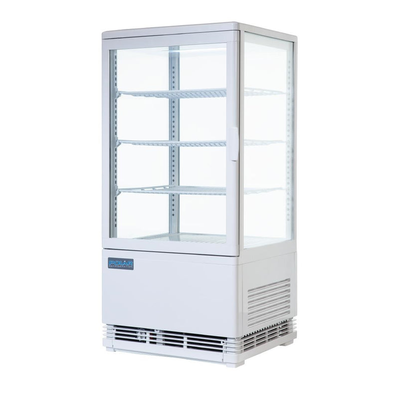 Polar C-Series Energy Efficient Curved Door Display Fridge White - 86Ltr CX576-A