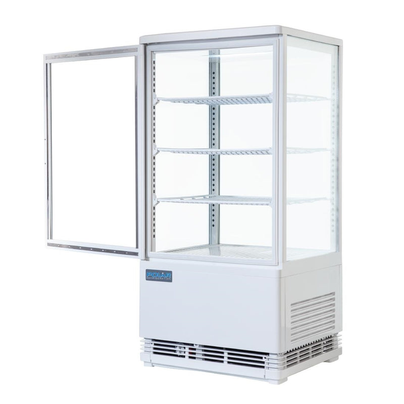 Polar C-Series Energy Efficient Curved Door Display Fridge White - 86Ltr CX576-A