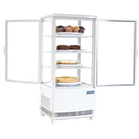 Polar C-Series Energy Efficient Curved Door Display Fridge White - 86Ltr CX576-A
