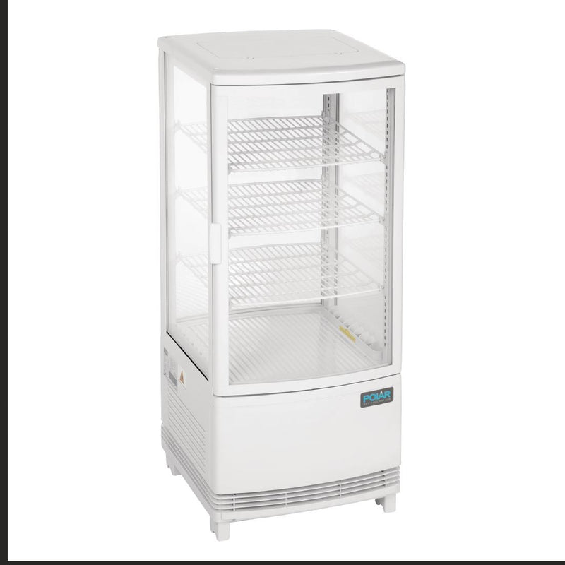 Polar C-Series Energy Efficient Curved Door Display Fridge White - 86Ltr CX576-A