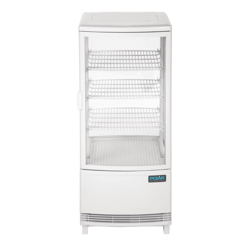 Polar C-Series Energy Efficient Curved Door Display Fridge White - 86Ltr CX576-A