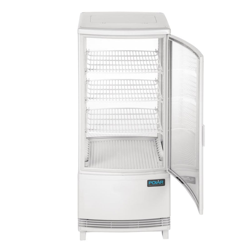 Polar C-Series Energy Efficient Curved Door Display Fridge White - 86Ltr CX576-A