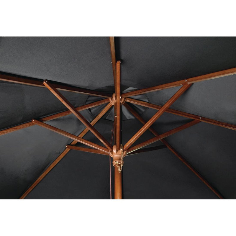 Bolero Round Outdoor Umbrella 3m Diameter Black CB517