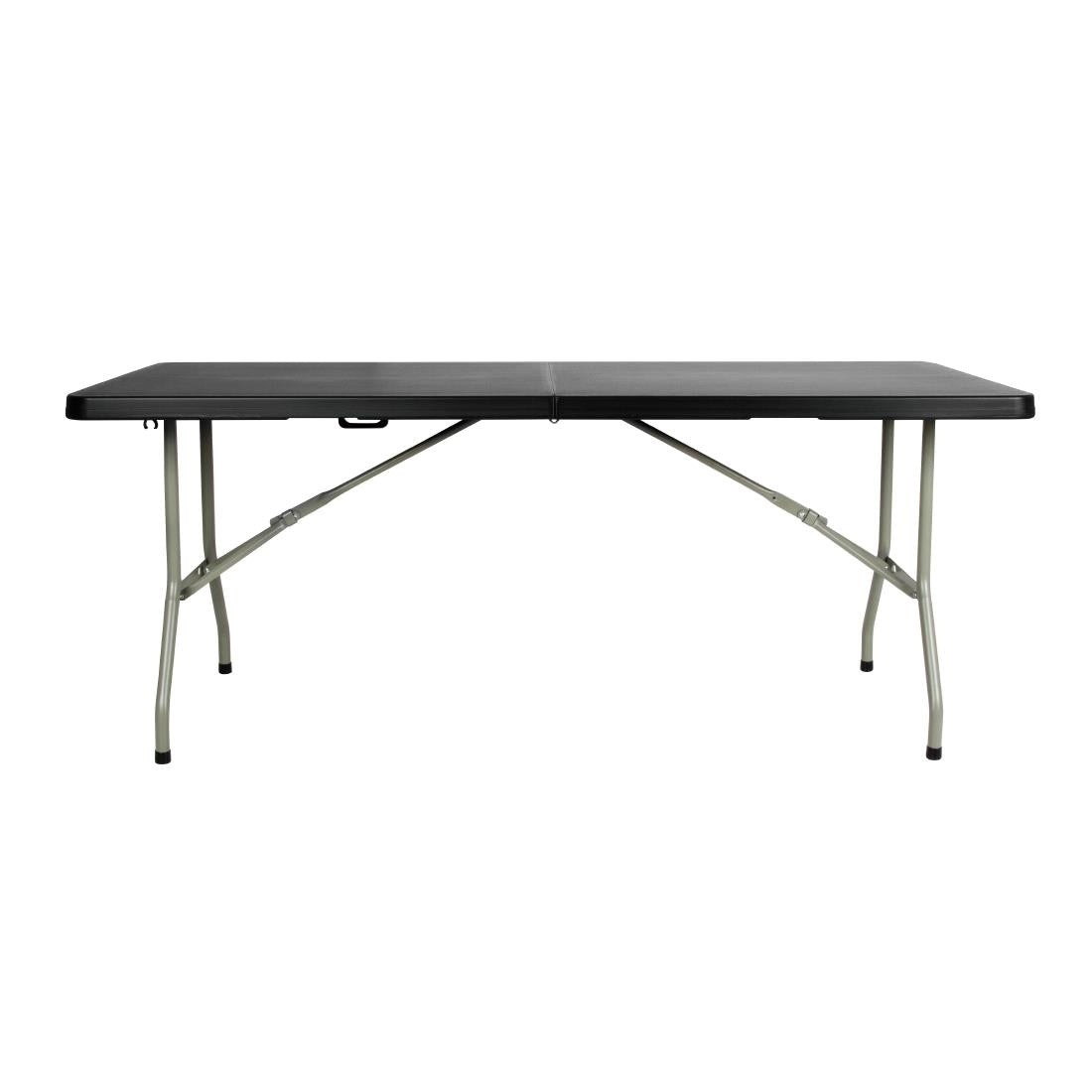 Bolero Centre Folding Utility Table 6ft Black CB518