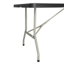 Bolero Centre Folding Utility Table 6ft Black CB518