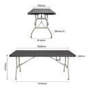 Bolero Centre Folding Utility Table 6ft Black CB518