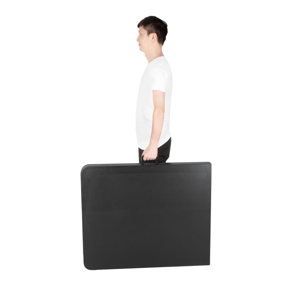 Bolero Centre Folding Utility Table 6ft Black CB518