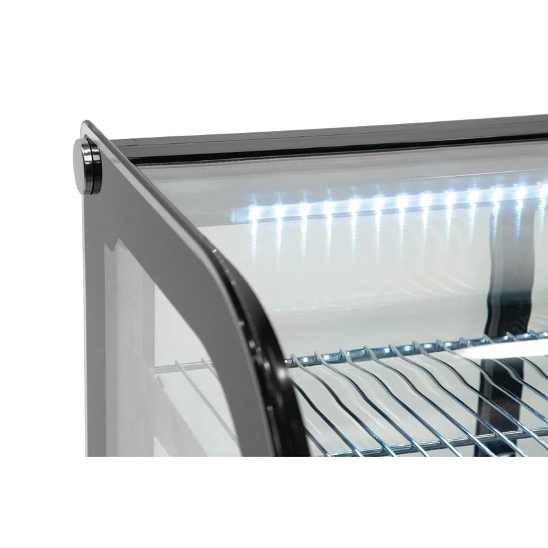 Polar G-Series Energy Efficient Countertop Food Display Fridge Black 120Ltr GP292-A