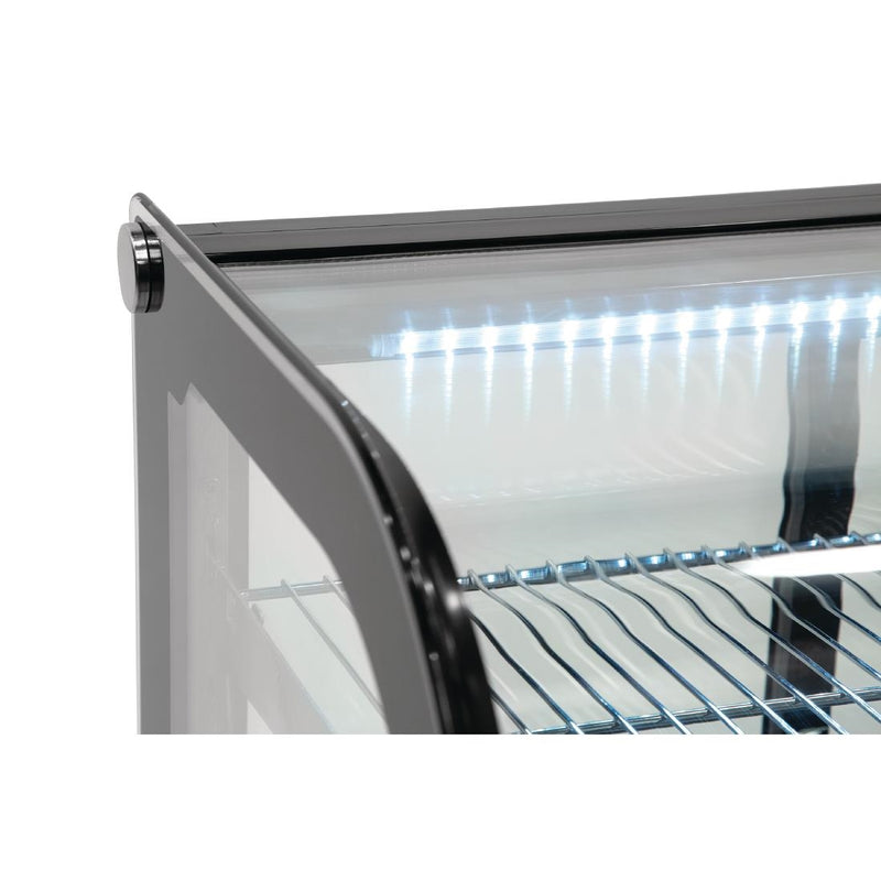 Polar G-Series Energy Efficient Countertop Food Display Fridge Black - 160Ltr GP291-A