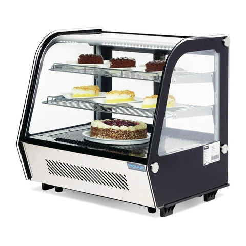 Polar G-Series Energy Efficient Countertop Food Display Fridge Black 120Ltr GP292-A