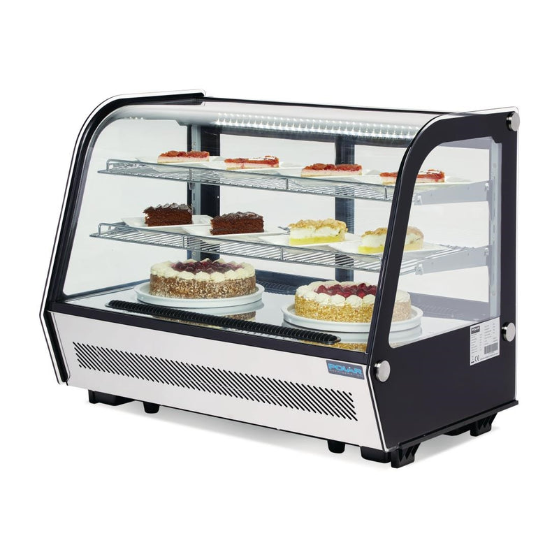 Polar G-Series Energy Efficient Countertop Food Display Fridge Black - 160Ltr GP291-A