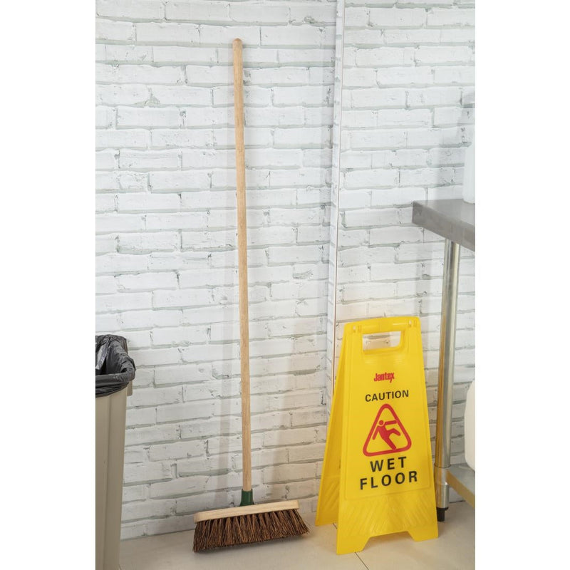 Jantex Wooden Broom Head Stiff Bassine 305mm CD798