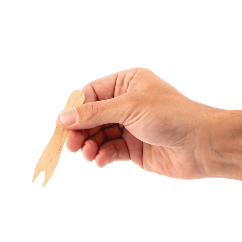 Fiesta Compostable Biodegradable Disposable Wooden Chip Forks (Pack of 1000) CD901