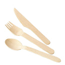 Fiesta Compostable Biodegradable Disposable Wooden Dessert Spoons (Pack of 100) CD904
