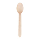 Fiesta Compostable Biodegradable Disposable Wooden Dessert Spoons (Pack of 100) CD904