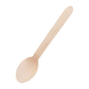 Fiesta Compostable Biodegradable Disposable Wooden Dessert Spoons (Pack of 100) CD904