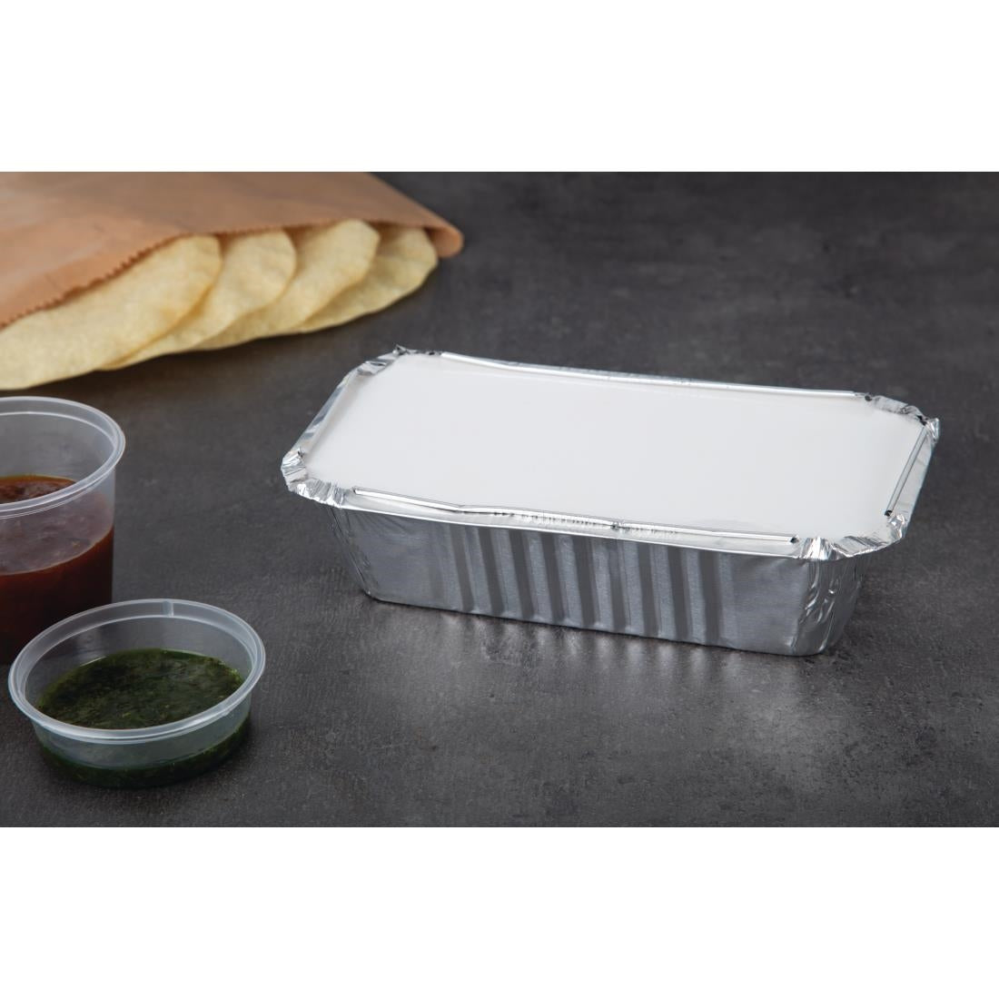 Fiesta Recyclable Waxed Lid for Large Foil Containers CD952