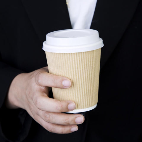 Lids for 225ml Fiesta Recyclable Takeaway Coffee Cups (Pack of 50) CE263