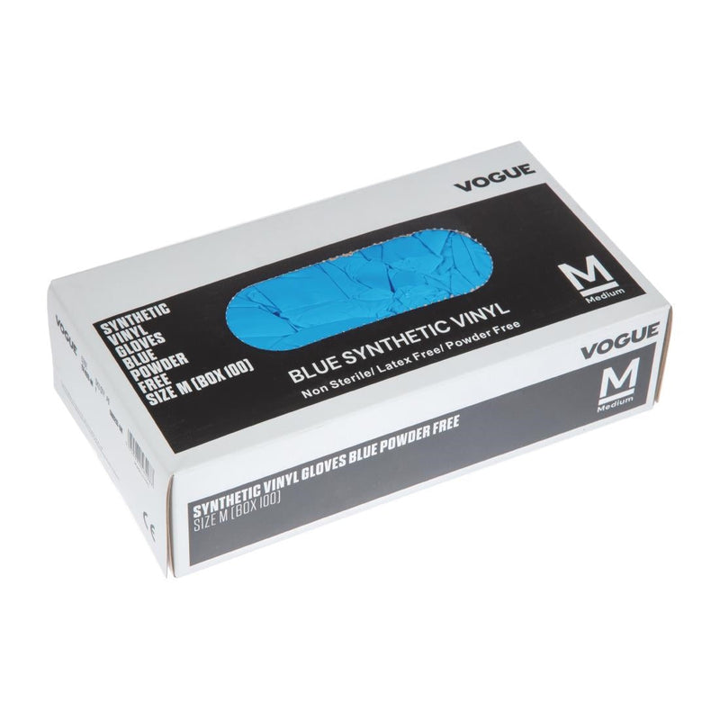 Vogue Powder Free Vinyl Gloves S CF403-S