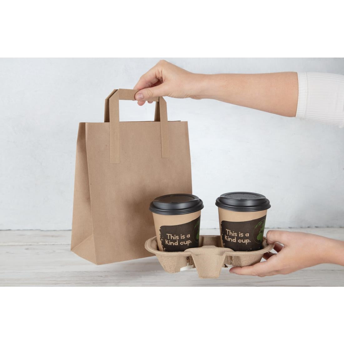 Fiesta Compostable Recycled Brown Paper Carrier Bags Medium (Pack of 250) CF591