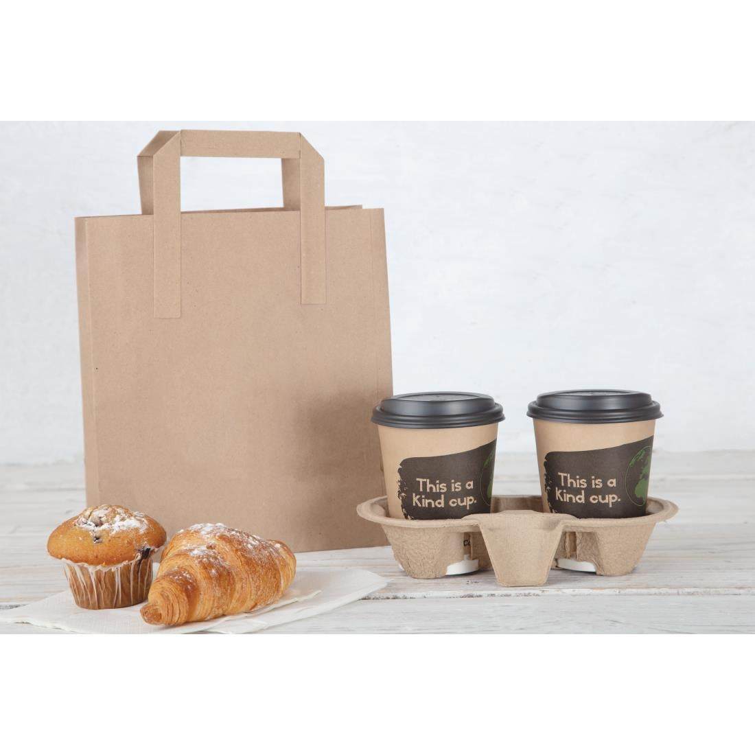 Fiesta Compostable Recycled Brown Paper Carrier Bags Medium (Pack of 250) CF591
