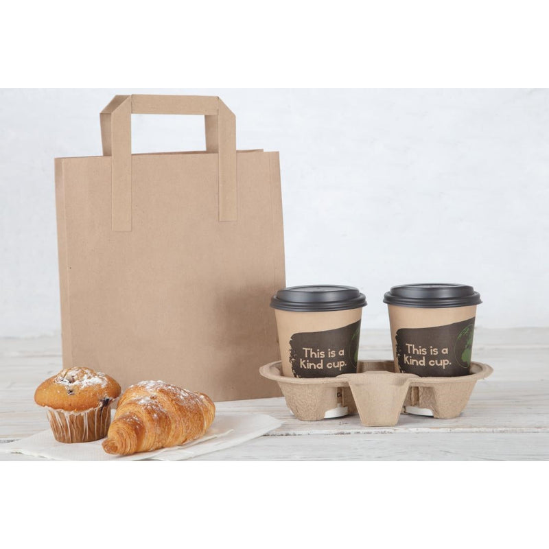 Fiesta Compostable Recycled Brown Paper Carrier Bags Medium (Pack of 250) CF591