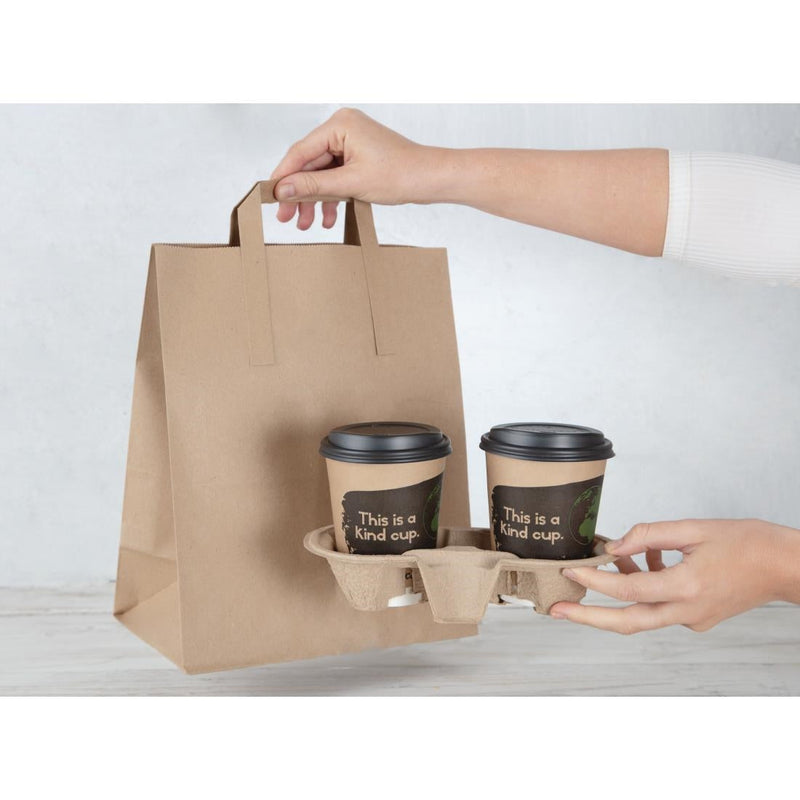 Fiesta Compostable Recycled Brown Paper Carrier Bags Large (Pack of 250) CF592