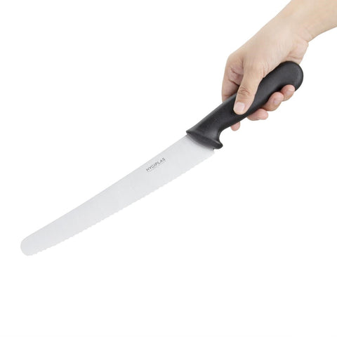 CF895 Hygiplas Serrated Pastry Knife Black 255mm CF895