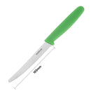 Hygiplas Serrated Tomato Knife Green 100mm CF898