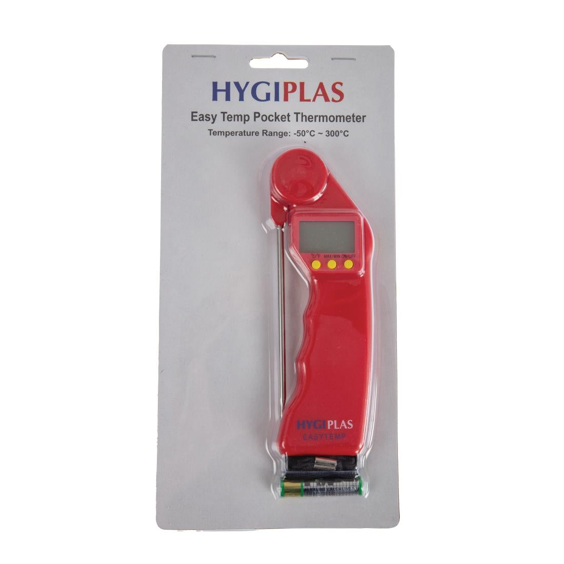 Hygiplas Easytemp Colour Coded Red Probe Thermometer CF913