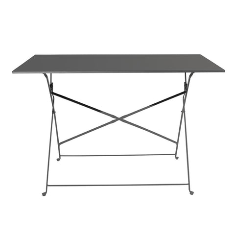 CH968 Bolero Pavement Style Folding Table Black 1100mm x 700mm CH968