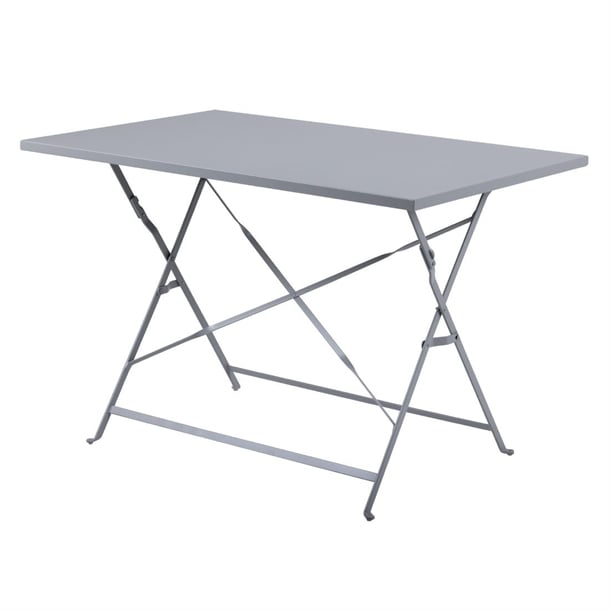 Bolero Pavement Style Folding Table Grey 1100mm x 700mm CH969