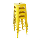 Bolero Bistro Metal High Bar Stool Yellow (4 Pack) CH999