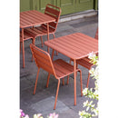 Bolero Terracotta Square Slatted Steel Table - 700mm CK064