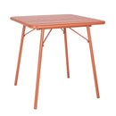 Bolero Terracotta Square Slatted Steel Table - 700mm CK064