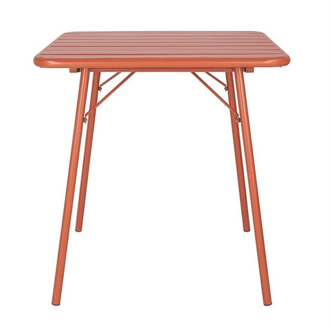 CK064 Bolero Terracotta Square Slatted Steel Table - 700mm CK064
